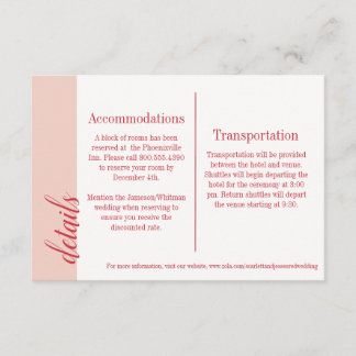 Cartão vermelho de inserção, Caroline Wedding