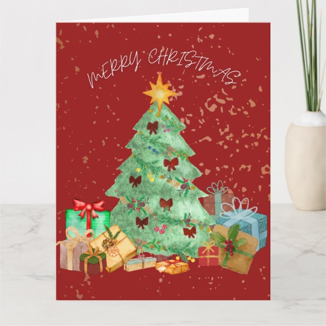 CARTÃO VERMELHO DE NATAL FELIZ (Frente)