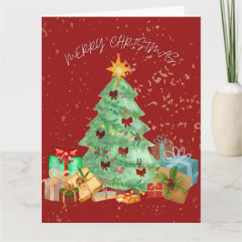 CARTÃO VERMELHO DE NATAL FELIZ
