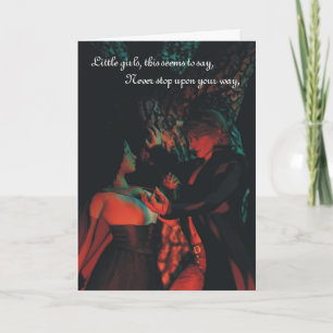 Cartão vermelho do Dia das Bruxas do homem-lobo d