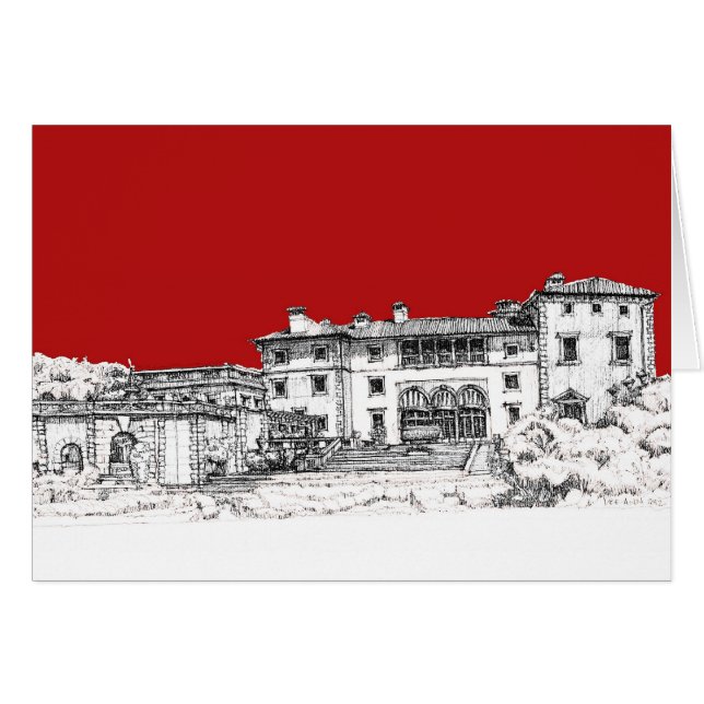 Cartão Vermelho do museu do renascimento (Frente horizontal)