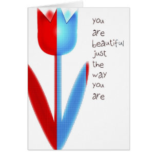 Cartão Vermelho e rosa do azul