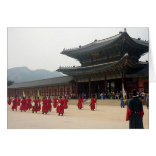 Cartão vermelho-marinho-palácio