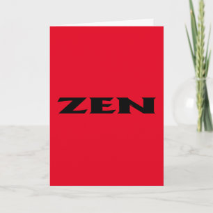 Cartão vermelho preto Zen