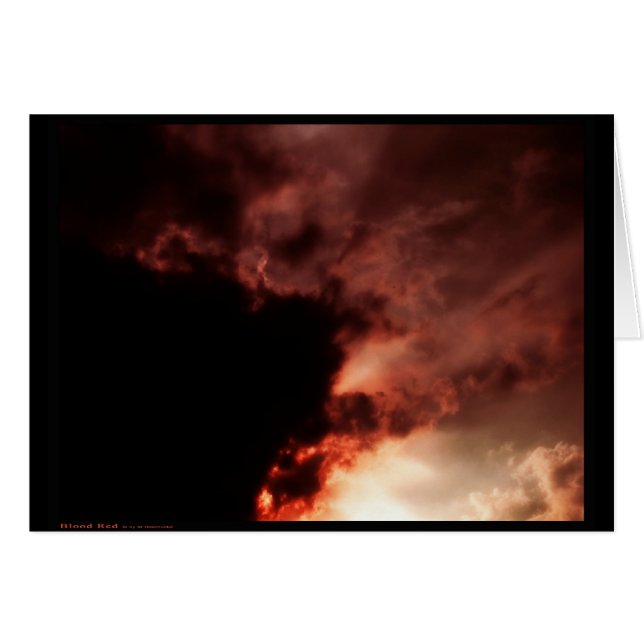 Cartão Vermelho Sanguíneo (Cartão) (Frente Horizontal)