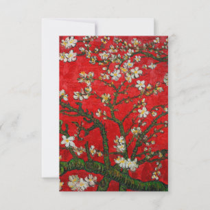 Cartão Vermelho Van Gogh Almond Blossoms