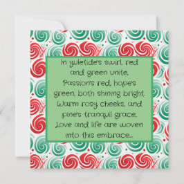 Cartão Vermelho, Verde e Branco da espiral natalícia