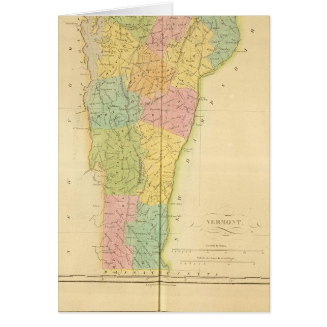 Cartão Vermont EUA (Frente)