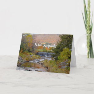 Cartão Vermont Stream Waterfall Autumn Photo Sympathy