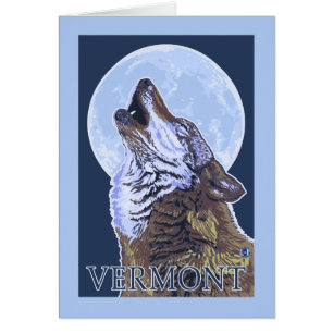 Cartão VermontHowling Wolf