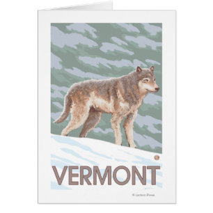 Cartão VermontWolf Scene