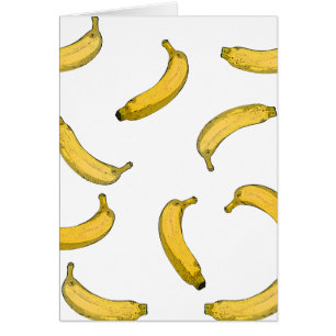 Cartão Versão do esboço do padrão da banana