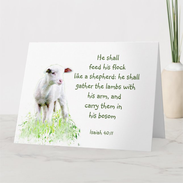 Cartão Versículo Inspirador das Escrituras do Natal Crist (Frente)