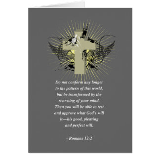 Cartão Verso da bíblia do 12:2 dos ROMANOS