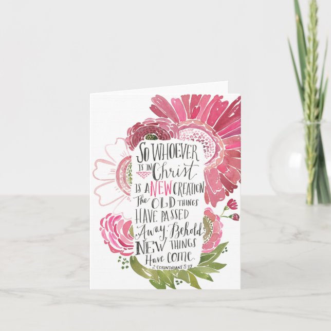 Cartão Verso NoteCard da escritura do 5:17 de 2 (Frente)