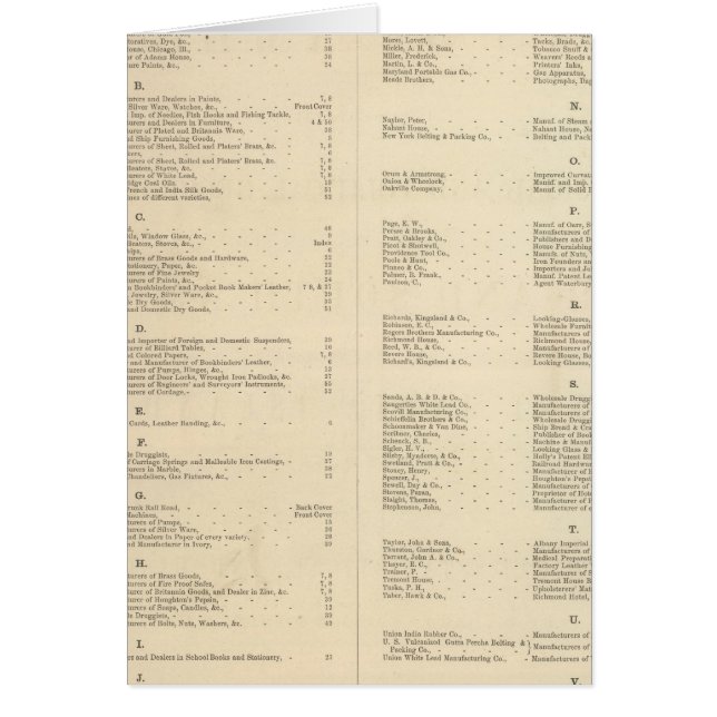 Cartão Verso Título Page Colton Atlas Americano (Frente)