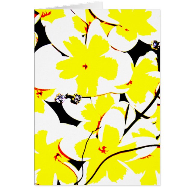 Cartão vert de buquê de flor (Frente)