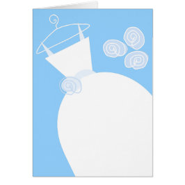 Cartão Vertical Azul de Casamento