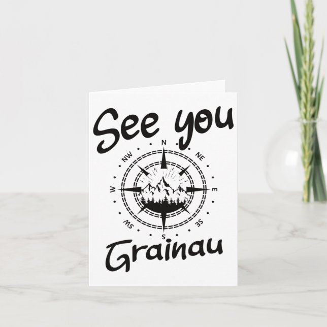 Cartão Vês-Te A Caminhar Grainau Alemanha Férias Ski Comp (Frente)