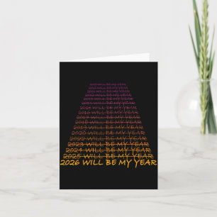 Cartão Véspera de Ano Novo 2026 Será Meu Ano - Feliz Ano 