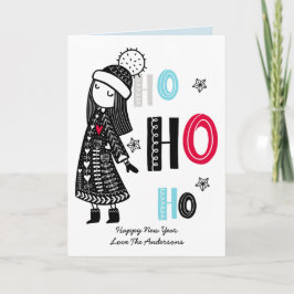 Cartão Vestes de Natal Escandinavos Personalizados