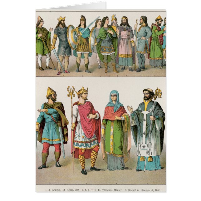 Cartão Vestido anglo-saxão (Frente)