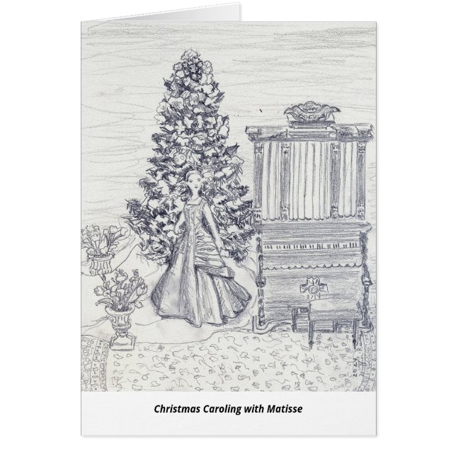 Cartão Vestido de Natal com Matisse (Frente)