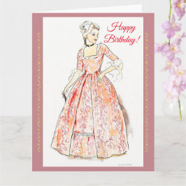 Cartão Vestido de Vintage, Feliz aniversário