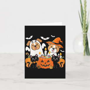 Cartão Vestido engraçado de Halloween para cachorro vesti