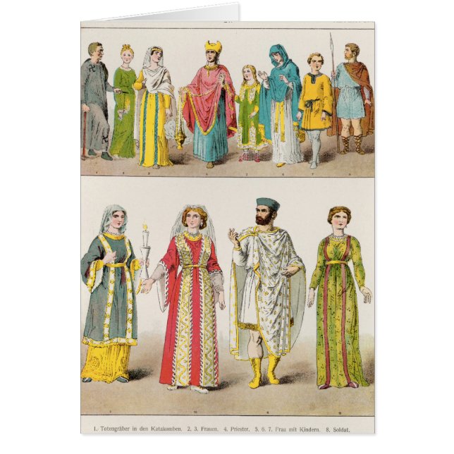 Cartão Vestido romano cristão (Frente)