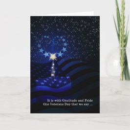 Cartão Vestígios de bandeira americana e coração estrelad