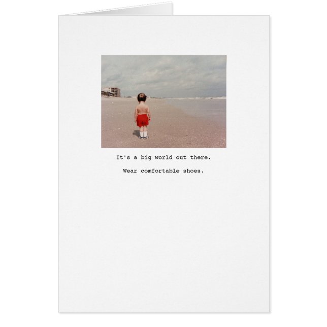 Cartão Vestir calçados confortáveis... (Frente)