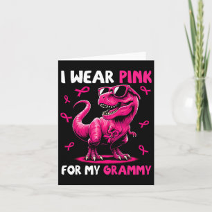 Cartão Vestir De Cor Rosa Para A Minha Gramática T-Rex Di
