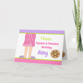 Cartão Vestir pijama de palhaço e festa de panquecas