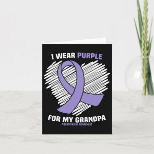 Cartão Vestir Roxo Para A Sensibilização Do Meu Avô Fibro