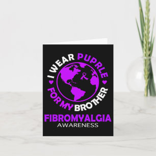 Cartão Vestir Roxo Para Meu Irmão Fibromialgia Sensibiliz