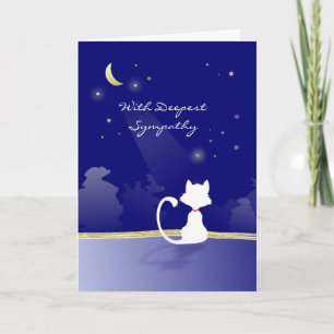 Cartão Vet & Business - Cat Sympathy Card - Moon & Stars