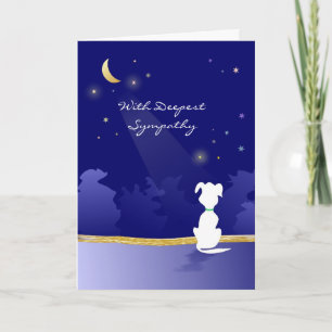 Cartão Vet & Business Dog Sympathy Card Moon and Stars