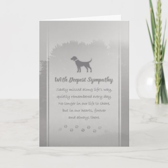 Cartão Vet & Business Dog Sympathy - Deepest Sympathy (Frente)