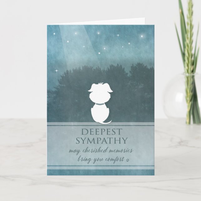 Cartão Vet & Business Dog Sympathy - Memórias acalentadas (Frente)