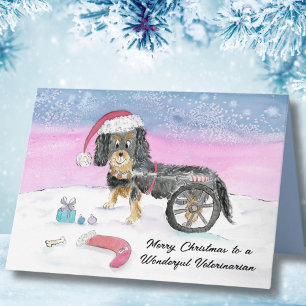 Cartão Vet Felry Christmas Cavalier King Charles Spaniel