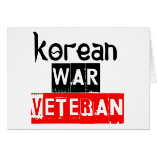 Cartão veterano de Guerra da Coreia