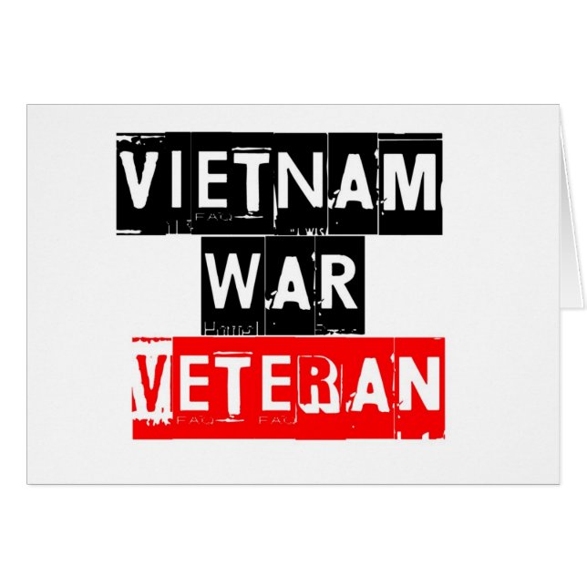 Cartão veterano de guerra do vietname (Frente Horizontal)