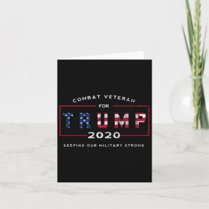 Cartão Veterano Para Trump 2020&#; - Mantenha Nossa Força