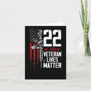 Cartão Veterano Vive Consciência Suicida Ptsd Veteran 22
