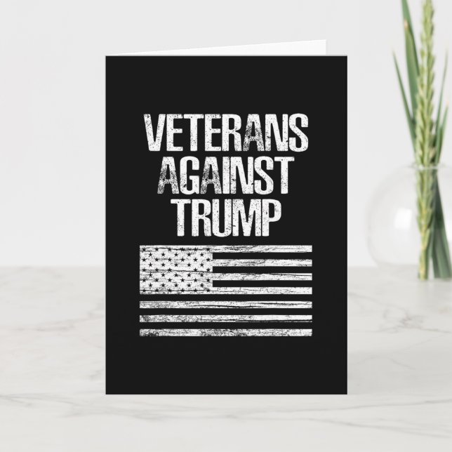 Cartão Veteranos Contra Trump (Frente)