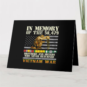 Cartão Veteranos da Guerra do Vietnã Dia do Memorial Amer