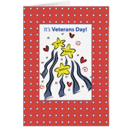 Cartão Veteranos Dia do Deus abençoe América