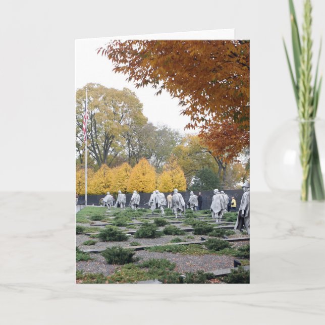 Cartão Veteranos do memorial de Guerra da Coreia (Frente)