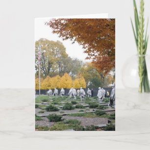 Cartão Veteranos do memorial de Guerra da Coreia